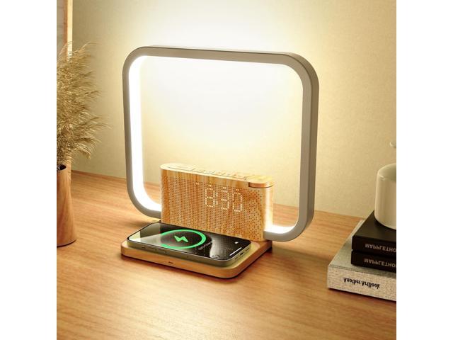 Sunrise Alarm Clock for Heavy Sleepers with Wireless Charger, Wake Up Light, Sleep Aid with 10 Nature Sounds for Bedroom, White Noise Sound Machine...