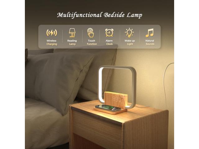 Sunrise Alarm Clock for Heavy Sleepers with Wireless Charger, Wake Up Light, Sleep Aid with 10 Nature Sounds for Bedroom, White Noise Sound Machine...