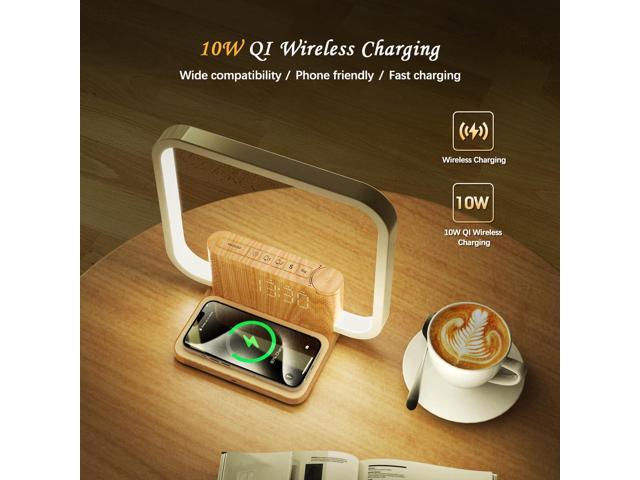 Sunrise Alarm Clock for Heavy Sleepers with Wireless Charger, Wake Up Light, Sleep Aid with 10 Nature Sounds for Bedroom, White Noise Sound Machine...