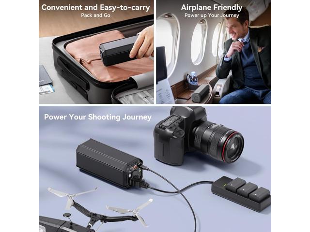 Portable Power Bank with AC Outlet, 100W Portable Laptop Charger, 98Wh/27000mAh High Capacity with 65W PD USB C Laptop Battery Bank, Backup Power...