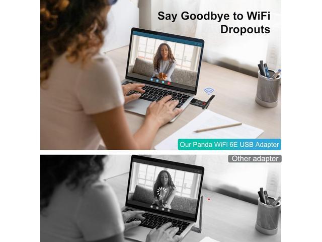 Panda Wireless PAU0F AXE3000 Tri Band (2.4/5 / 6 GHz) WiFi 6E USB 3.0 Adapter - Windows 10/11, Zorin, MX Linux, EndeavourOS, Mint, Ubuntu,...