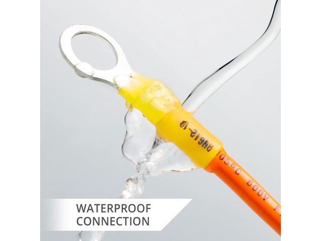 Wirefy Heat Shrink Wire Connectors Kit - Marine Grade Electrical Connectors - Automotive Butt Connectors - Insulated Ring, Spade, Fork, Hook Crimp...