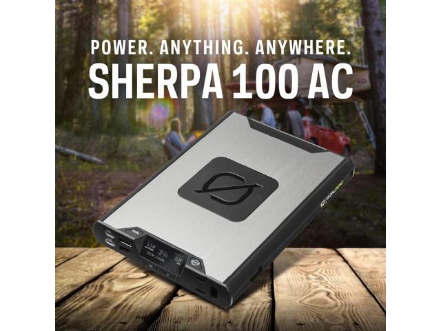 Goal Zero Sherpa 100AC (New) Wireless Portable AC Power Bank 100W USB-C Power Delivery 25600mAh (4th Generation)