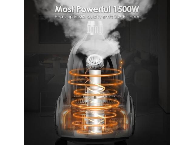 Steamer for Clothes, Jenaely 1500W Standing Garment Steamers, 35s Fast Heat-up, 80 Mins of Continuous Powerful Steam with 2.8L Water Tank, Pants...