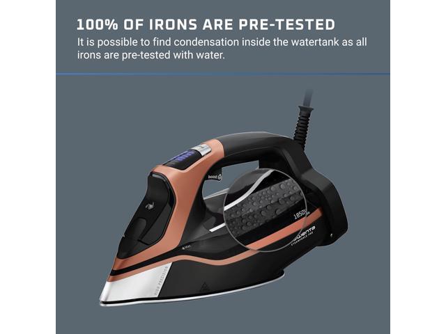 Rowenta Iron Steam Force Pro Steam Iron for Clothes, 1850 Watts, 5 Presets Smart Screen, Stainless Steel Soleplate, High-Efficiency Handheld...