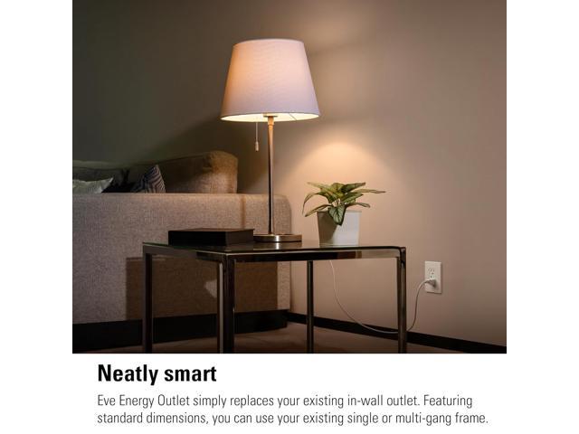 Eve Energy Outlet (Matter) Smart Outlet & Power Meter, App & Voice Control, No Bridge, Thread, Works with Apple Home, Alexa, Google Home,...