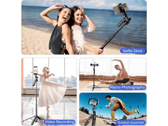 Auto Face Tracking Selfie Stick Tripod for iPhone with Light,360 Rotation That Follows Your Movement,70' Phone Camera Tripod Stand with Remote for...