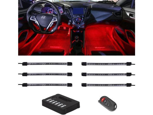 LEDGlow 6pc Flexible Million Color Multi-Color LED Interior Footwell Underdash Neon Lighting Kit for Cars & Trucks - 15 Solid Colors - 10 Unique...