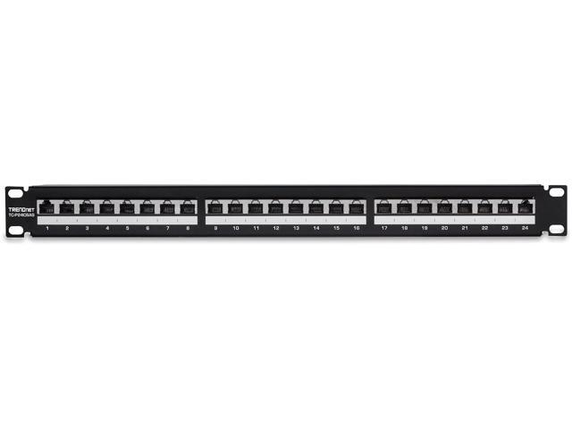 TRENDnet 24-Port Cat6A Shielded Patch Panel, 1U 19' Metal Housing, 10G Ready, Cat5e,Cat6,Cat6A Compatible, Cable Management, Color-Coded Labeling...