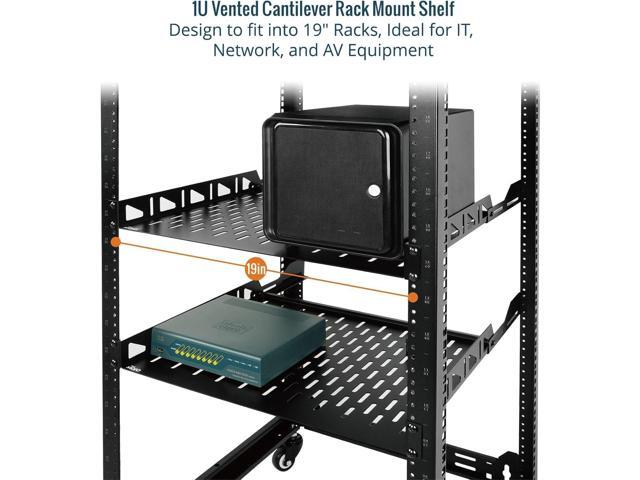 Tecmojo 1U Rack Shelf,19 inch Rack Shelf 12 inch Depth,Rack Mount Shelf with Anti-Slip Stops,Server Rack Shelf and Network Shelf for 19 in...