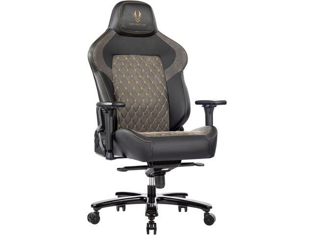 Big and Tall Gaming Chair 440LBS Gaming Chair with Metal Base Memory Foam Lumbar 4D Adjustable Armrest Computer Chair for Heavy People Ergonomic.