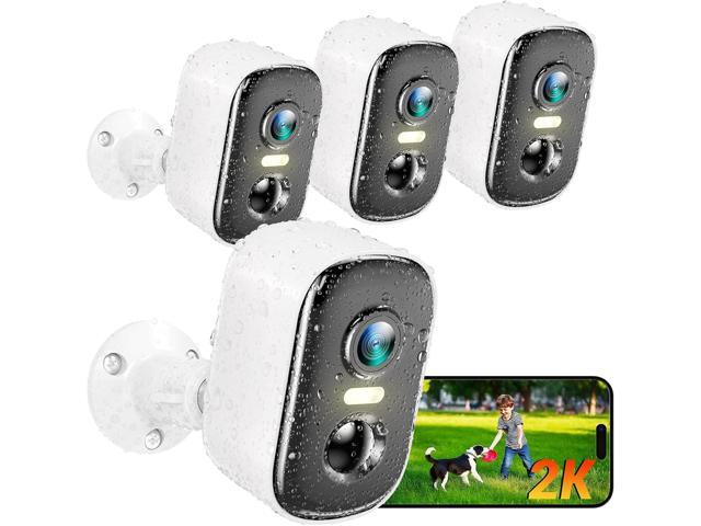 Outdoor Security Camera Wireless, 2K Battery Powered WiFi Cameras for Home Security with AI Motion Detection, Color Night Vision, Siren Alarm,...