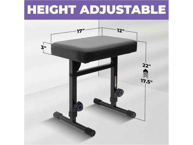 Liquid Stands Piano Bench Adjustable Stool Music Keyboard Bench Seat for Piano Keyboard Stand with Black Padded Cushion for Musicians Piano Stool...