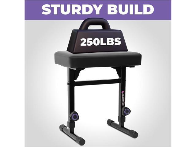 Liquid Stands Piano Bench Adjustable Stool Music Keyboard Bench Seat for Piano Keyboard Stand with Black Padded Cushion for Musicians Piano Stool...