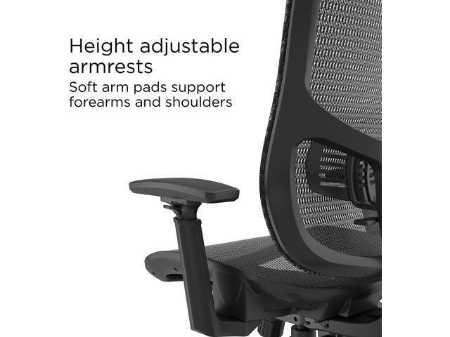 Staples Kroy Ergonomic Office Task Chair, Breathable Mesh Swivel Seat & Back, Adjustable Height, Lumbar Support, Black
