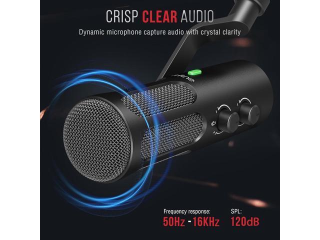 FIFINE XLR/USB Podcast Dynamic Microphone for Streaming, Studio XLR Microphone, PC Streamer Mic All Metal with Mute Button, Headphone Jack, for...