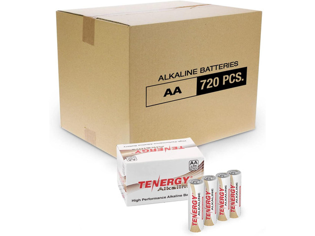 Tenergy 1.5V AA Alkaline Battery, High Performance AA Non-Rechargeable Batteries for Clocks, Remotes, Toys & Electronic Devices, Replacement AA...