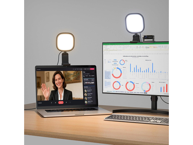 Upgraded Ring Light for Laptop, Monitor & Desk Eye-Caring Diffused LED Computer Light with Screen-Safe Clip, Adjustable Monitor Mount, CRI 97.8+,...