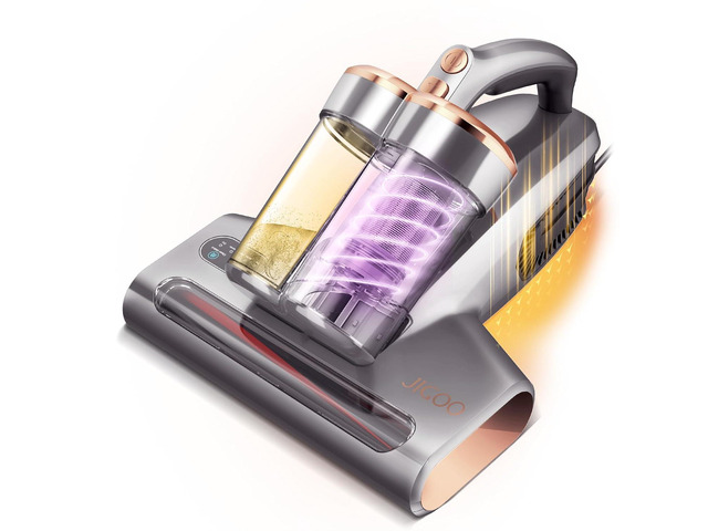 JIGOO S300 PRO Mattress Vacuum Cleaner with UV & Ultrasonic and High Heating,Anti-allergen Powerful Handheld Vacuum for Bed,Sofa