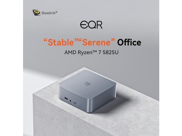 Beelink EQR5 Mini PC,AMD Ryzen 7 5825U (up to 4.5GHz),16GB DDR4 RAM 500GB NVMe PCIE 3.0x4 SSD,AMD Radeon 2000 MHz,Support 4K Dual Display,Dual...