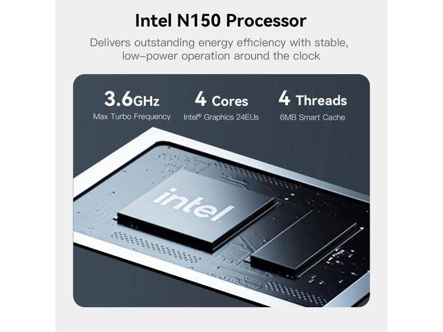 Beelink ME Mini, Mini PC NAS, Intel N150 CPU, 16GB LPDDR5, 1TB M.2 PCIe3.0 SSD Slots(MAX 24TB), Dual 2.5G LAN/WiFi6/BT5.2/USB3.2/HDMI/W11 Home