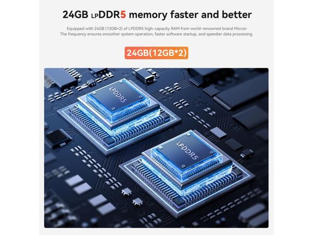 Beelink EQR7 Mini PC, AMD Ryzen 7 7735HS(6nm, 8C/16T) up to 4.75GHz, Mini Computer 24GB LPDDR5 RAM 1TB M.2 PCIe 4.0 SSD, Micro PC 4K@60Hz Dual...