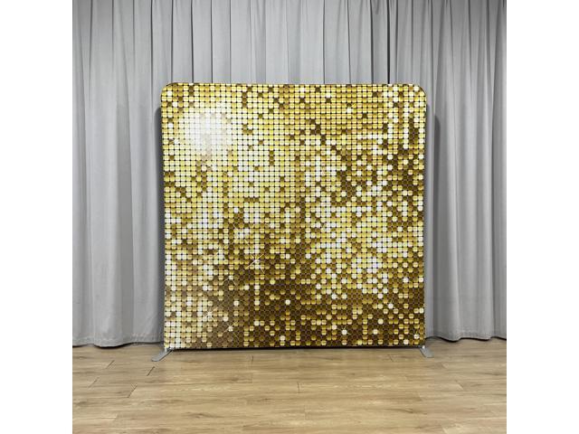 Bakod Sparkling Gold Pillow-case Cover Tension Fabric Display Backdrop 8ftx8ft