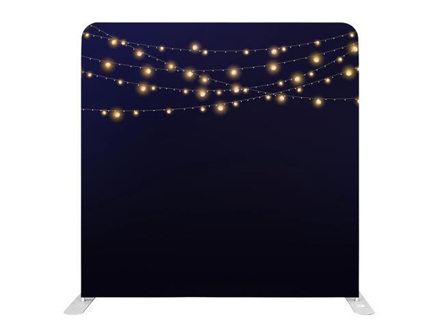 Bakod String Lights Pillow-case Cover Tension Fabric Display Backdrop w/ 8ftx8ft Frame