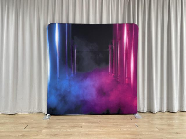 Bakod Neon Smoke Pillow-case Cover Tension Fabric Display Backdrop w/ 8ftx8ft Frame