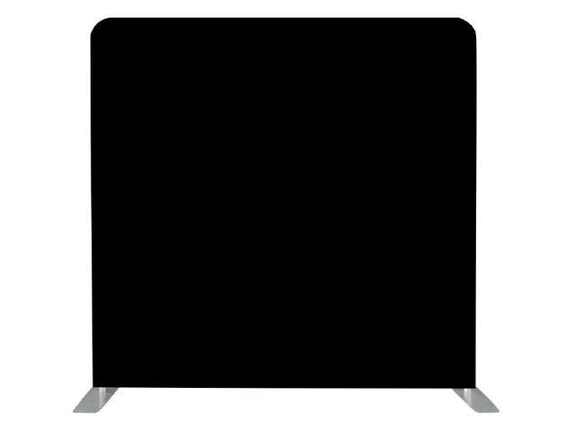 Bakod Plain Black Pillow-case Cover Tension Fabric Display Backdrop w/ 8ftx8ft Frame