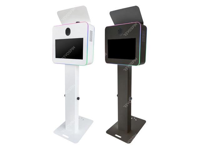 BAKOD Glamify Photo Booth Shell Starter Package with 19' Touch Monitor, 2 Internal Flash, Power Strip, and Road Case - BLACK
