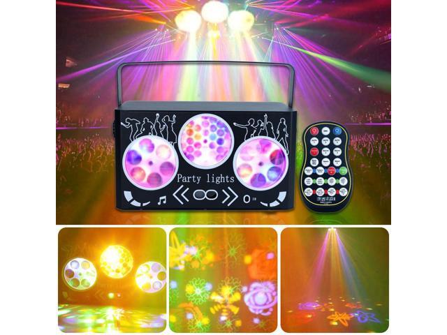 BAKOD Kaleidoscope Gobo LED Party Light Sound Activated & Remote Controlled for DJ, Disco, Party, Club, Bar, Parties