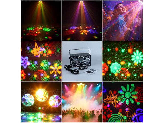 BAKOD Kaleidoscope Gobo LED Party Light Sound Activated & Remote Controlled for DJ, Disco, Party, Club, Bar, Parties