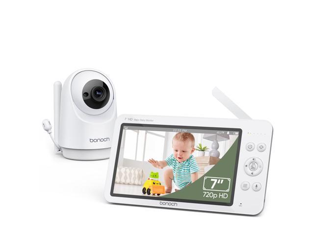 720P HD Video Baby Monitor with Camera and Audio 7-Inch Screen Secure from Hacking No Wi-Fi