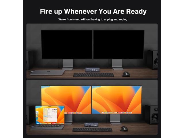 iVANKY FusionDock Max 1 Compatible with Thunderbolt 4, 20-in-1 Quad 6K@60Hz Monitor MacBook Docking Station, 40Gbps Dock for Mac M1/M2/M3 Pro/Max