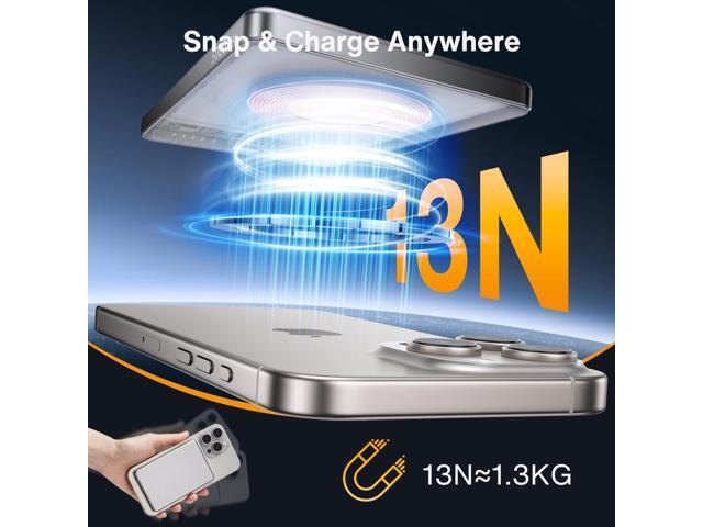 iVANKY 0.3' Ultra Slim 5000mAh MagSafe Power Bank, Qi-certified magnetic fast charger for iPhone 17 Air/16/15/14/13/12 Pro Max & AirPods Pro 3
