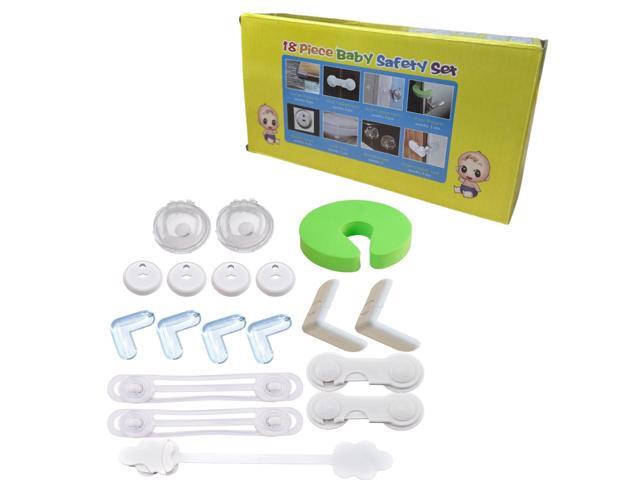 18PCS Baby Safety Locks Cabinet Locks for Babies Socket Cover Drawer Lock Corner Guard