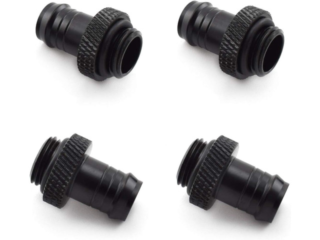 dracaena. io 12 Pack of G1/4' thread to 3/8' Barb Fitting for Soft Tubing, PC Water Cooling System Soft Tube Connectors, Black