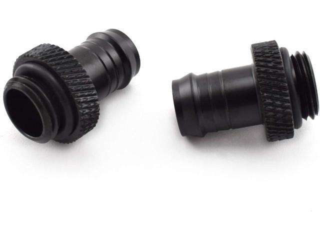 dracaena. io 6 Pack of G1/4' Thread to 3/8' Barb Fitting for Soft Tubing, PC Water Cooling System Soft Tube Connectors, Black