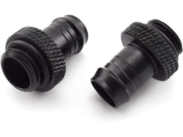 dracaena. io 6 Pack of G1/4' Thread to 3/8' Barb Fitting for Soft Tubing, PC Water Cooling System Soft Tube Connectors, Black
