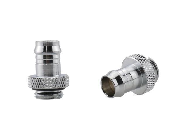 dracaena. io 12 Pack of G1/4' thread to 3/8' Barb Fitting for Soft Tubing, PC Water Cooling System Soft Tube Connectors, Silver