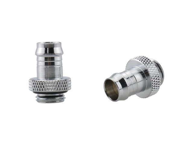 dracaena. io 6 Pack of G1/4' thread to 3/8' Barb Fitting for Soft Tubing, PC Water Cooling System Soft Tube Connectors, Silver