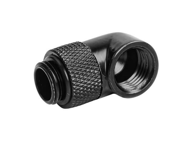 dracaena. io 2 pack G1/4' thread Male to Female Extender Fitting, 90° Rotary Fitting Adapter Connector for Computer Water Cooling System, Black