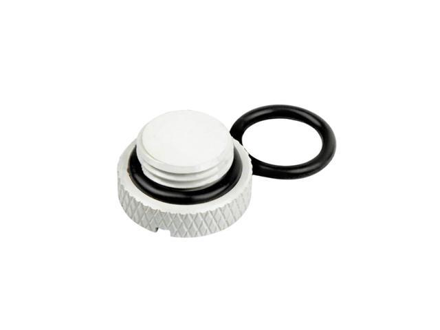 dracaena. io 6 pack G1/4' thread, Thin water Stop Plug Fitting with Coin Slot for Computer water cooling System, durable brass/copper material, White