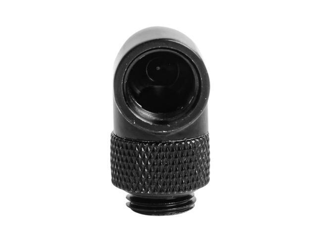 dracaena. io 2 pack G1/4' thread Male to Female Extender Fitting, 90° Rotary Fitting Adapter Connector for Computer Water Cooling System, Black