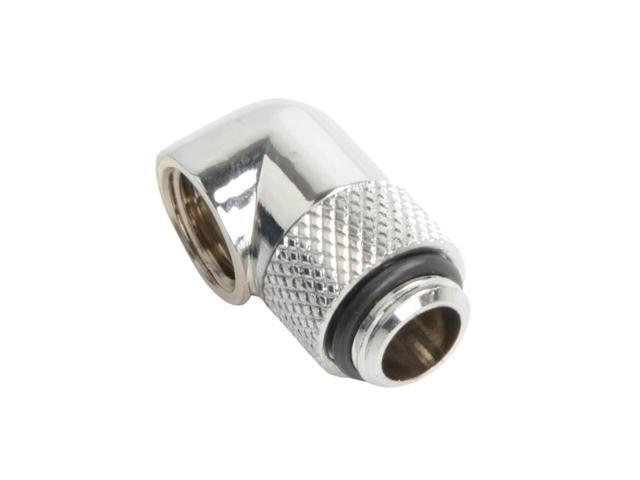 dracaena. io 2 pack G1/4' thread Male to Female Extender Fitting, 90° Rotary Fitting Adapter Connector for Computer Water Cooling System, Silver