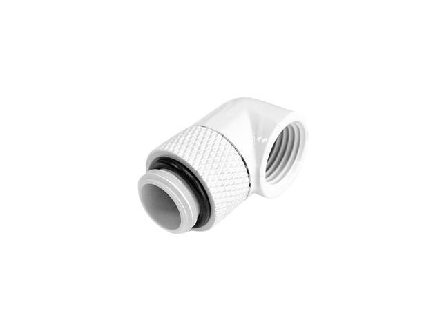 dracaena. io 2 pack G1/4' thread Male to Female Extender Fitting, 90° Rotary Fitting Adapter Connector for Computer Water Cooling System, White
