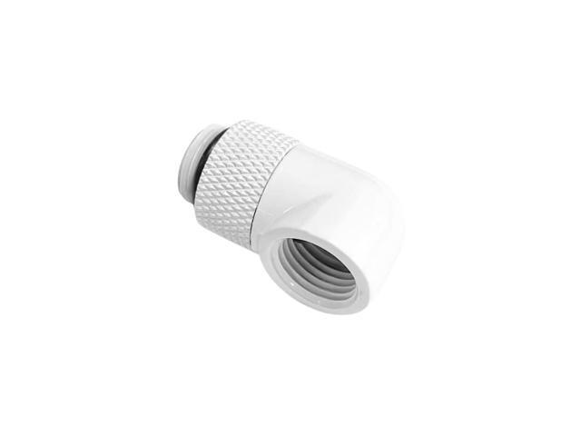 dracaena. io 2 pack G1/4' thread Male to Female Extender Fitting, 90° Rotary Fitting Adapter Connector for Computer Water Cooling System, White