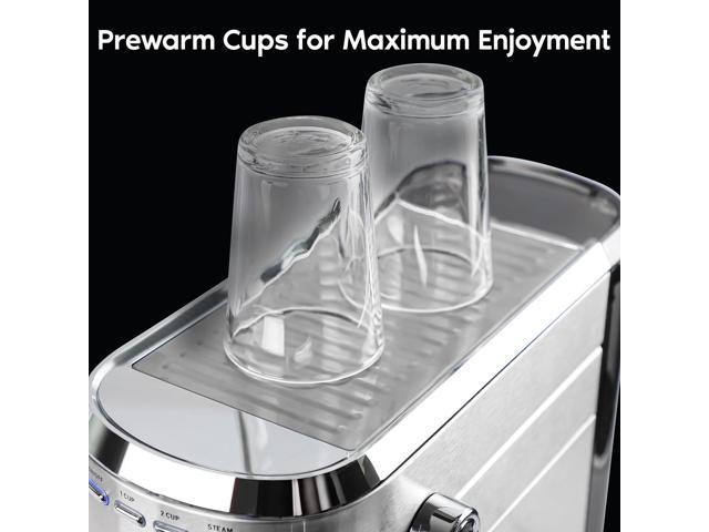 Casabrews 20 Bar Espresso Machine Coffee Maker W/ Powerful Steam Wand Stainless Steel, Silver