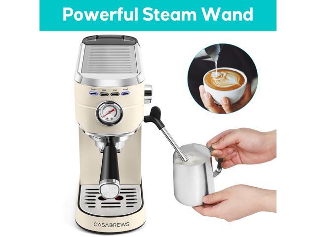 Casabrews 20 Bar Espresso machine Coffee Maker with Milk Frother, Yellow